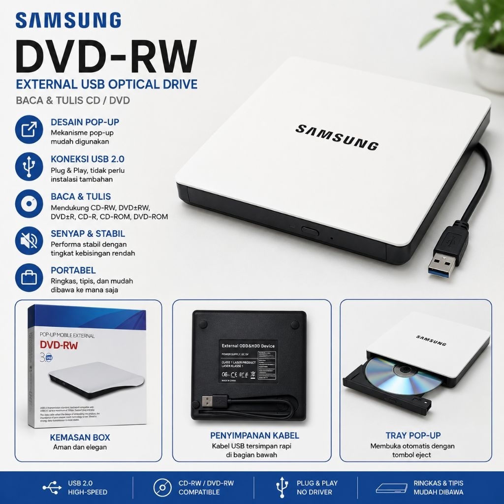 DVD RW SAMSUNG DVD-RW Writer External USB 3.0