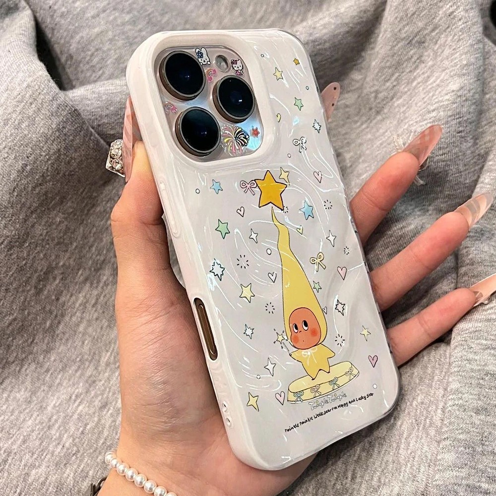 Casing HP Kartun Orang Bintang Topi Panjang Lucu Untuk Redmi 12 10 13C 13 9A 9C Note12 11 10 9 8 Sof