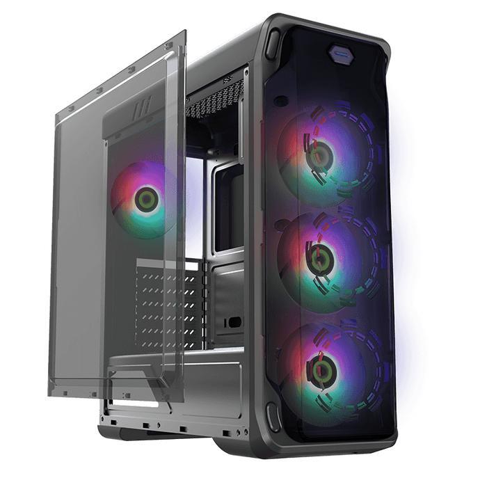 Casing PC GAMEMAX Starlight FRGB BK | 4 Fan RGB | Acrylic | Support ATX | CASE