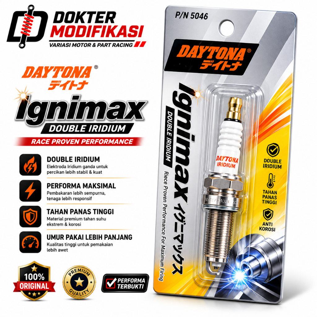 BUSI RACING IRIDIUM-DAYTONA DOUBLE IRIDIUM-NMAX-PCX-ADV-VARIO 125-150-BEAT FI-GENIO BUSI RACING-BUSI