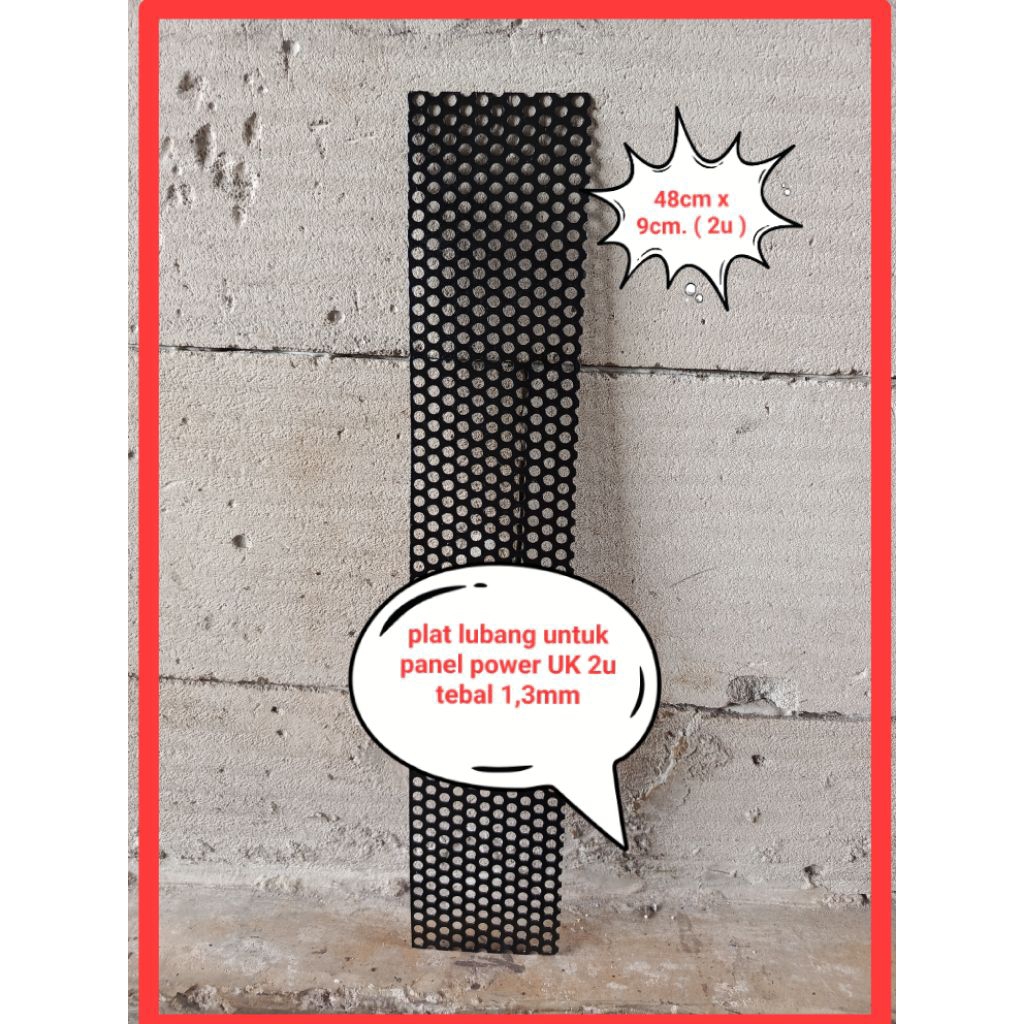 2pcs (1 set) plat lubang untuk panel power 2u tebal 1,3mm