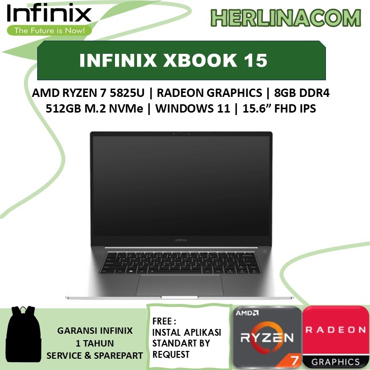 Laptop Infinix Xbook 15 RYZEN 7 5825U 8GB 512GB