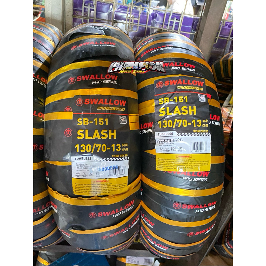 BAN TUBLESS SWALLOW SLASH UKURAN 130/70-13 BAN BELAKANG NMAX NMAX NEW