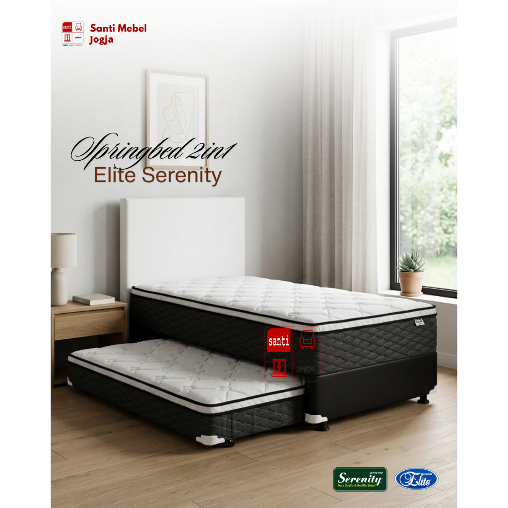 Kasur Springbed 2 in 1 elite serenity set 100x200