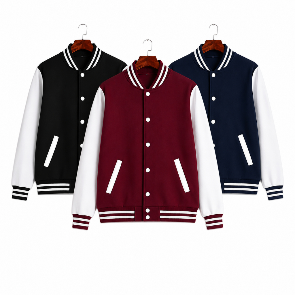 Jaket Baseball Polos Varsity Polos Pria Wanita