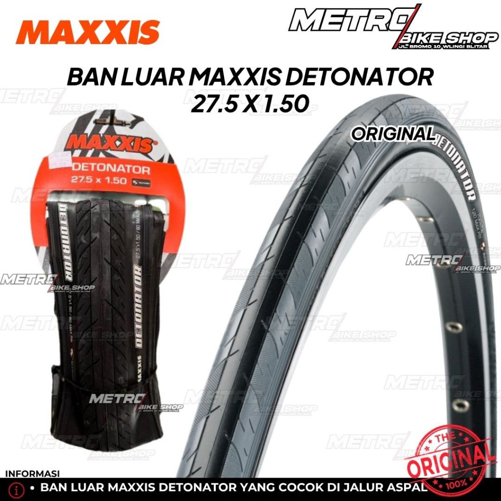 Maxxis Detonator Ban luar Maxxis Detonator  27.5 x 1.50 ORIGINAL Ban luar sepeda