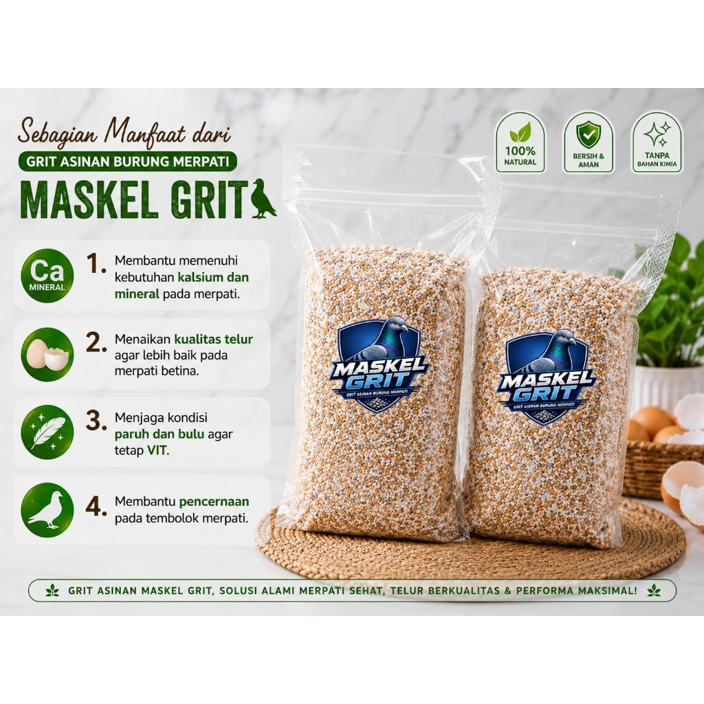 grit asinan burung merpati, Derkuku, perkutut Dll "MASKEL GRIT"