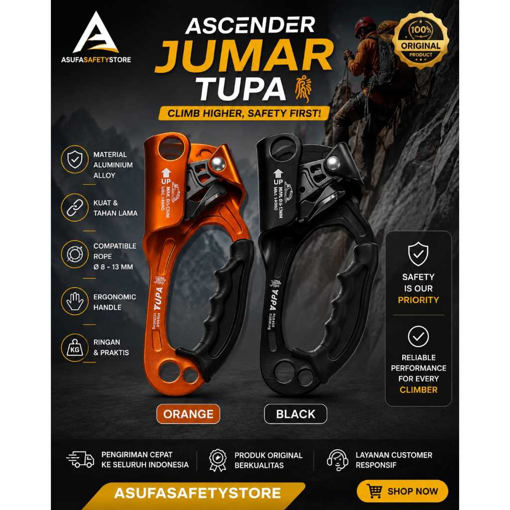ASCENDER JUMAR XINDA/JUMAR TUPA - ALAT PANJAT TEBING