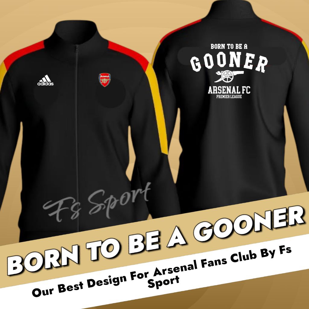 Jaket Tracktop Arsenal Pria Wanita Diadora Tebal Halus