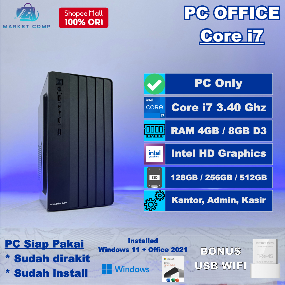 PC Rakitan Core i7 - Komputer Kantor