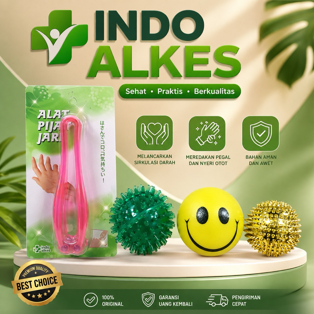 bola terapi / pijat jari bola latihan tangan 4 item sepaket