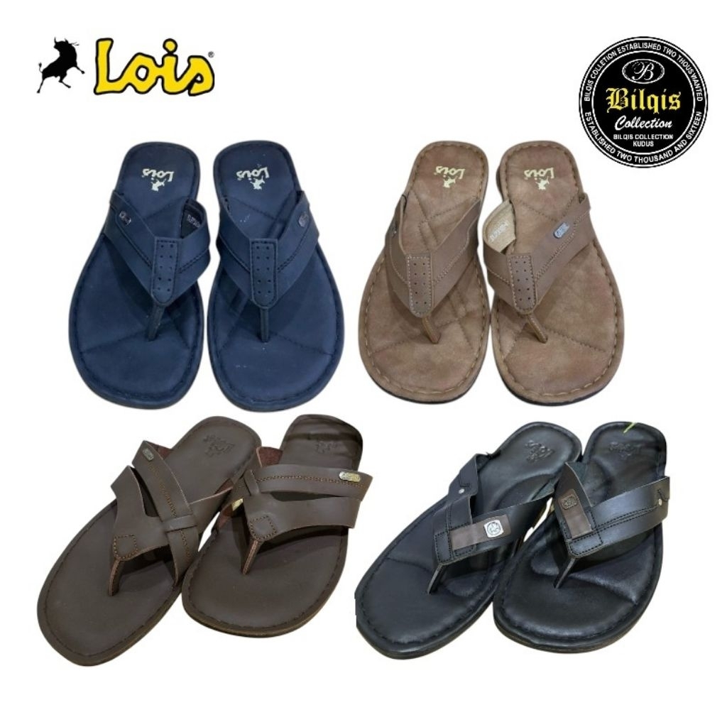 sandal pria lois 100% kulit original