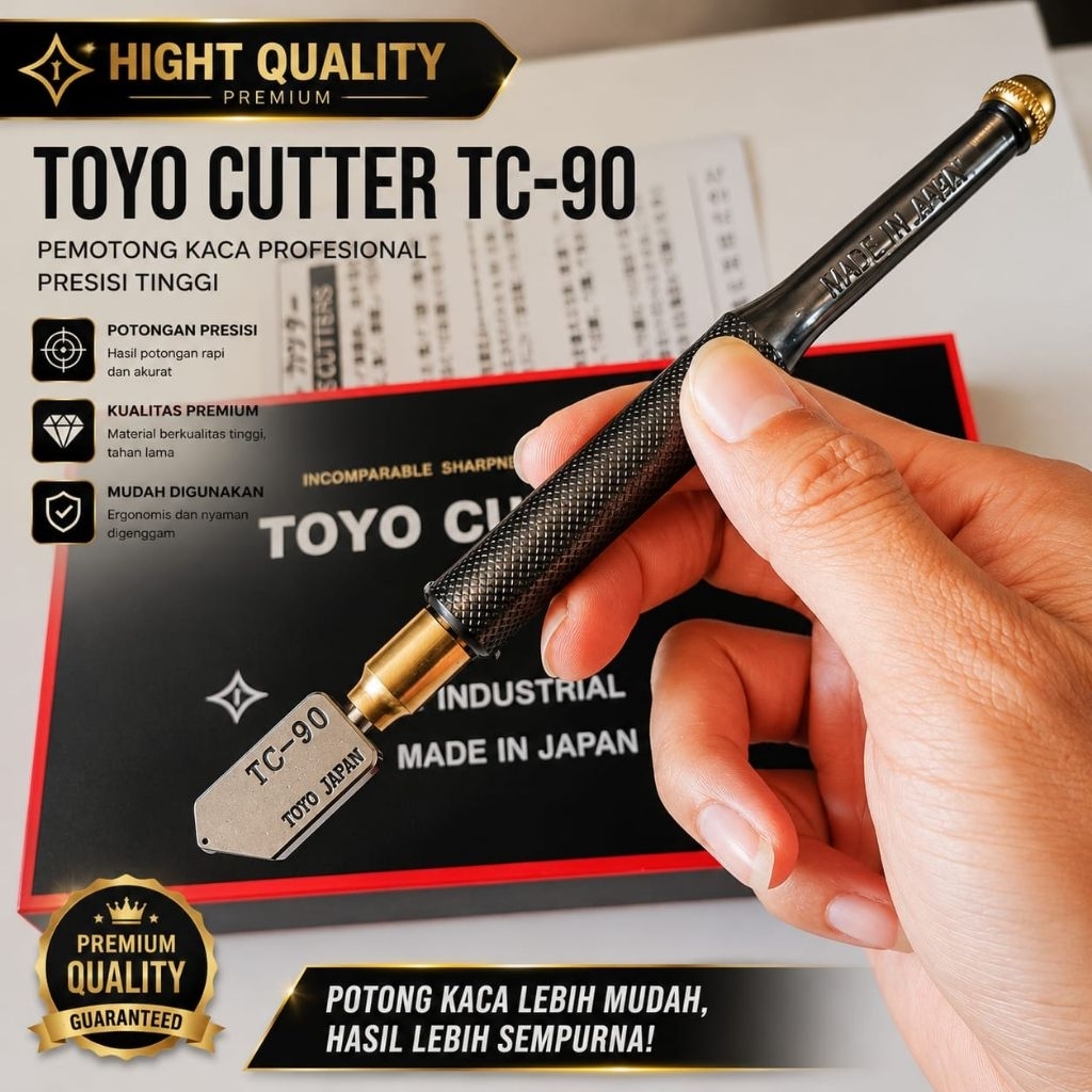 Alat Potong Kaca Mata Pisau Potong Kaca TOYO TC-90 Alat potong kaca Original