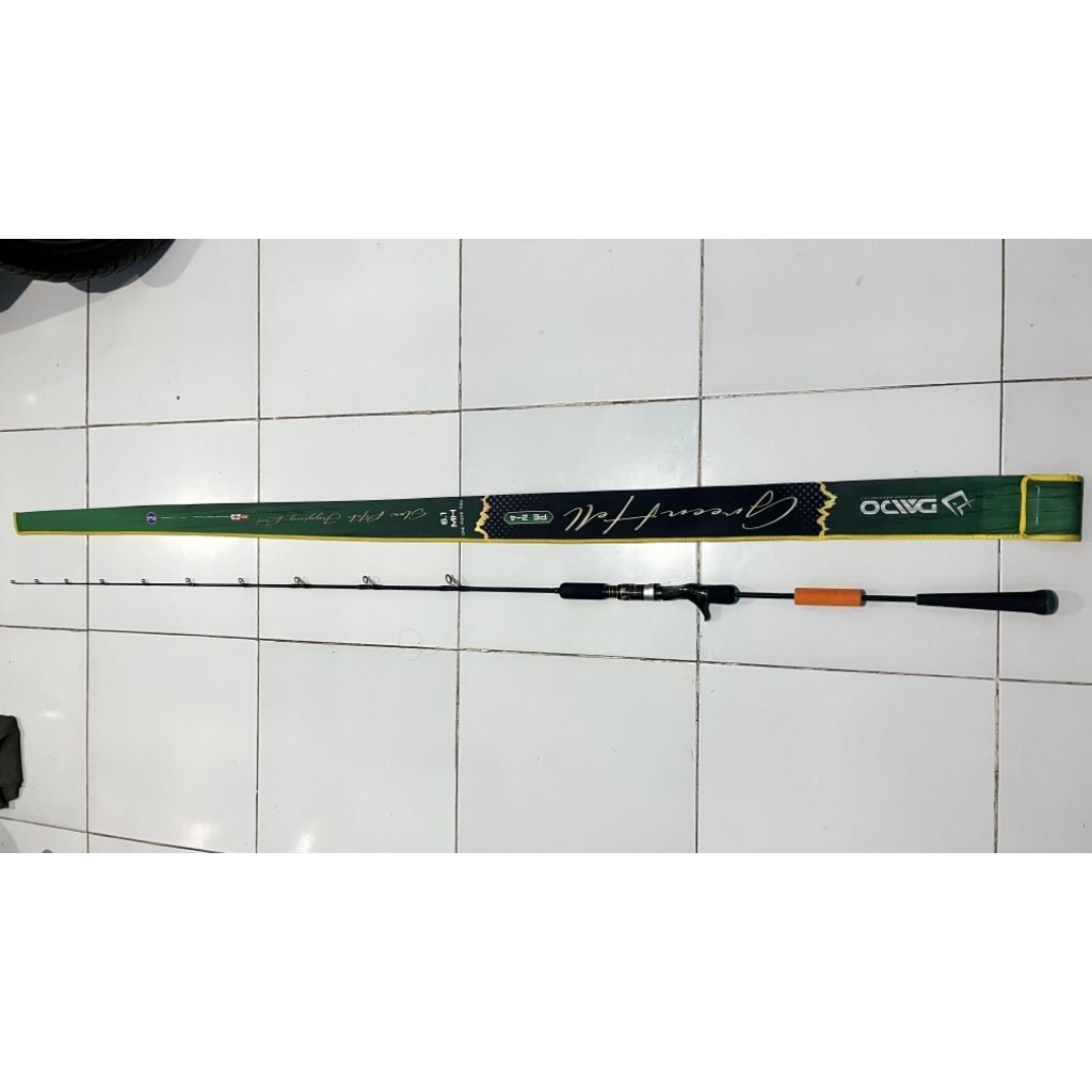 joran OH daido greenhell slowpitch onepiece pe 2 4 ( bekas ) rasa baru