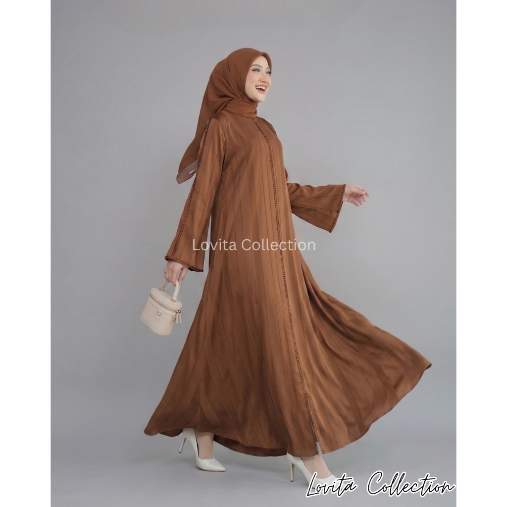ABAYA Saudi Hitam Elegan SUTRA JASMINE / Abaya Mewah BAMBOO SILK / Abaya Payet Mutiara / Abaya Elega