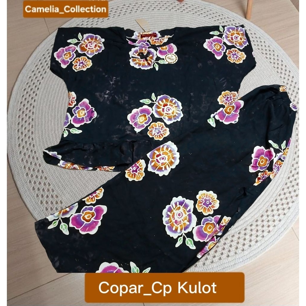 Batik Copar Celana Kulot lengan pendek