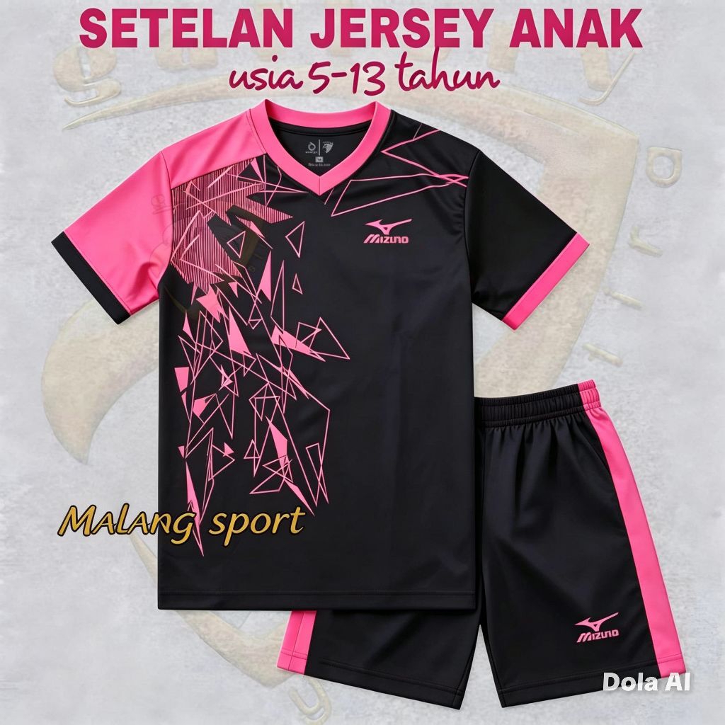 Setelan Jersey Bola Anak Baju Bola Futsal Voli SSB Junior Putra Putri Set Baju Celana