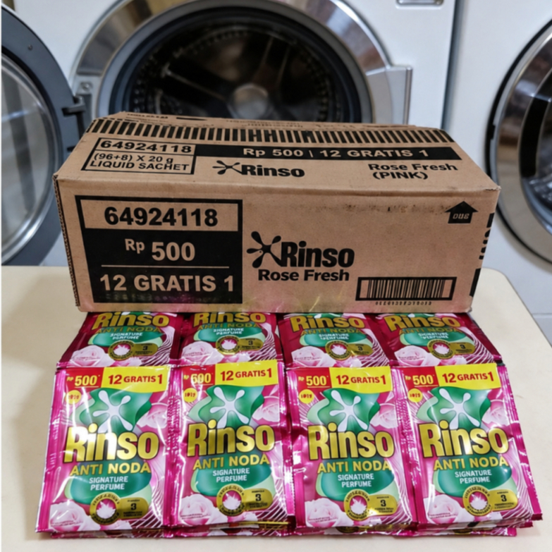 1 DUS RINSO CAIR / Rinso Renceng 1 Dus 20 ml isi 104 sachet Anti Noda