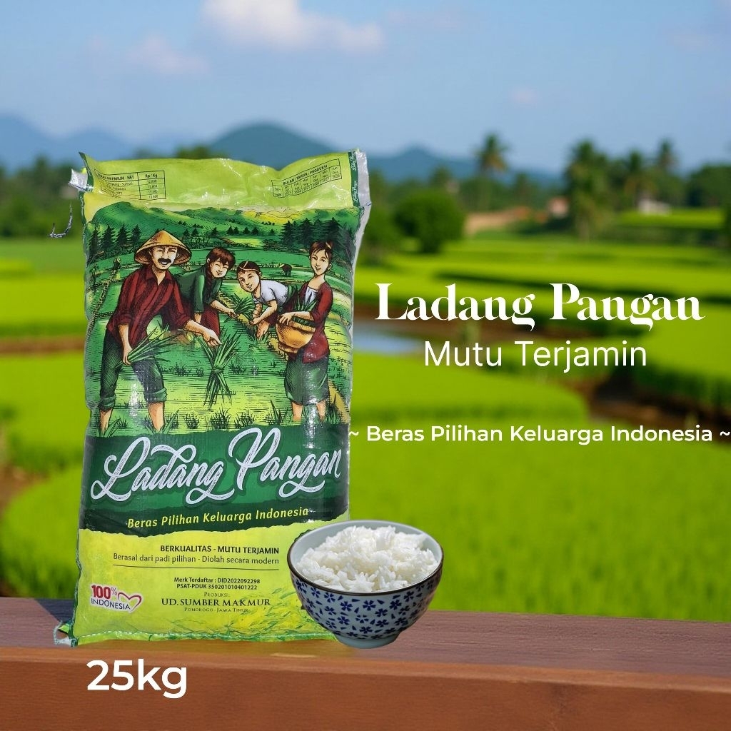 Beras Ladang Pangan Putih Pulen dan Bersih 25kg - Pilihan Tepat untuk Keluarga