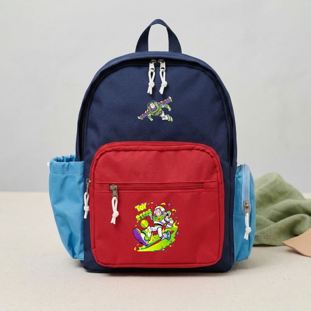 Catenzo - CUT 044 D333 Tas Ransel Anak Sekolah PAUD TK SD Motif Lucu Buzz Lightyear Banyak Kantong d