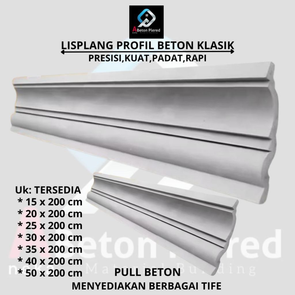 LISPLANG FROFIL BETON,LIS PROFIL BETON MINIMALIS,LIS BETON MINIMALIS,List plang profil beton klasik