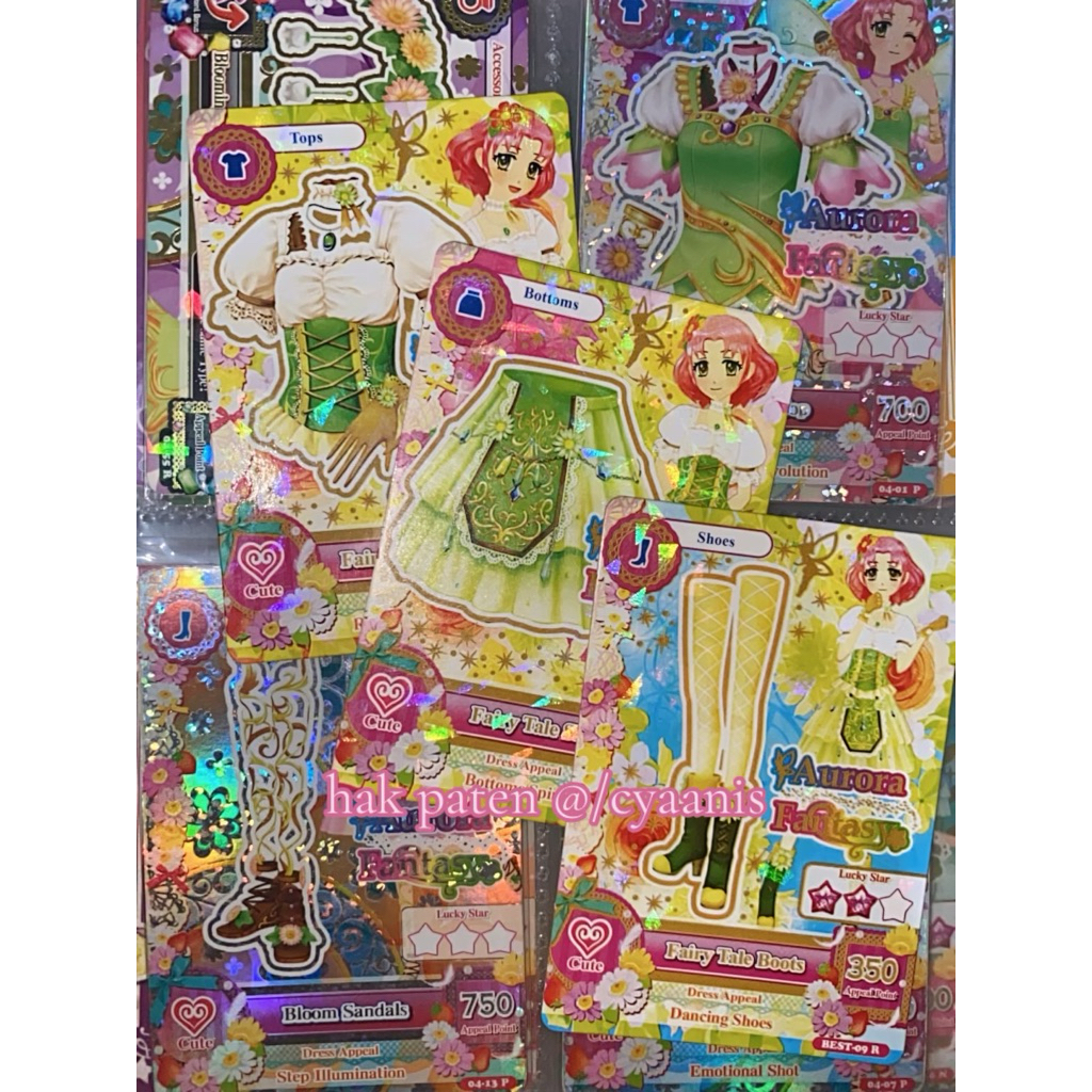aikatsu card aurora fantasy sakura fairy tale rare card (BACA DESKRIPSI)
