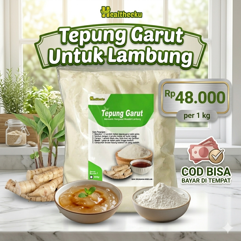 TEPUNG GARUT untuk Asam Lambung | Tepung Pati Garut
