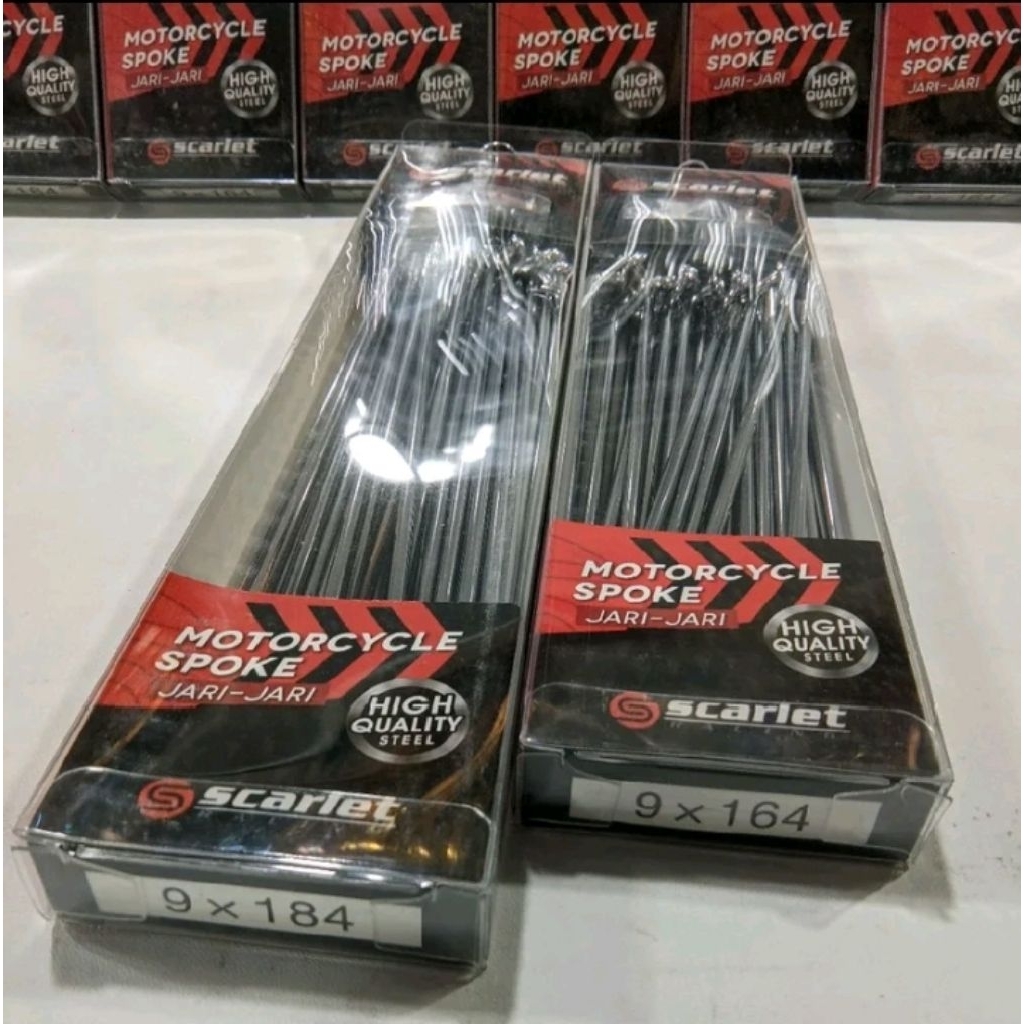 Jari-jari RX-King , Scorpio Khusus Ring Velg 18 Set/Sepasang Depan Belakang Merek Scarlet Warna Chro