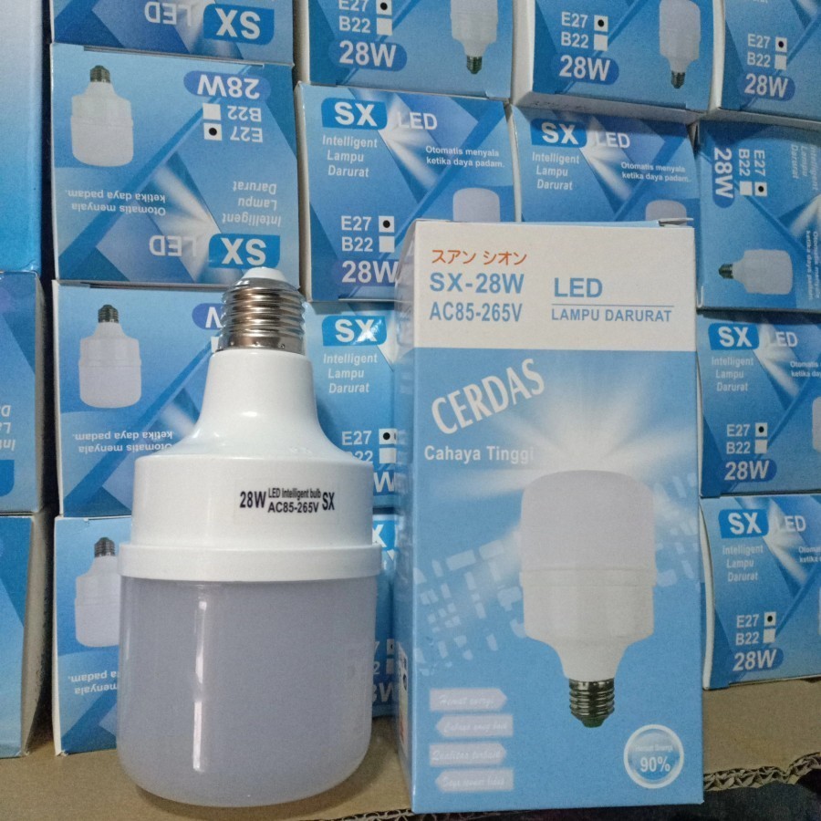 LAMPU LED EMERGENCY SENTUH 28WATT - LAMPU SX 28 W LED EMERGENCY LIGHT / Bohlam Emergency SX 28W Lamp