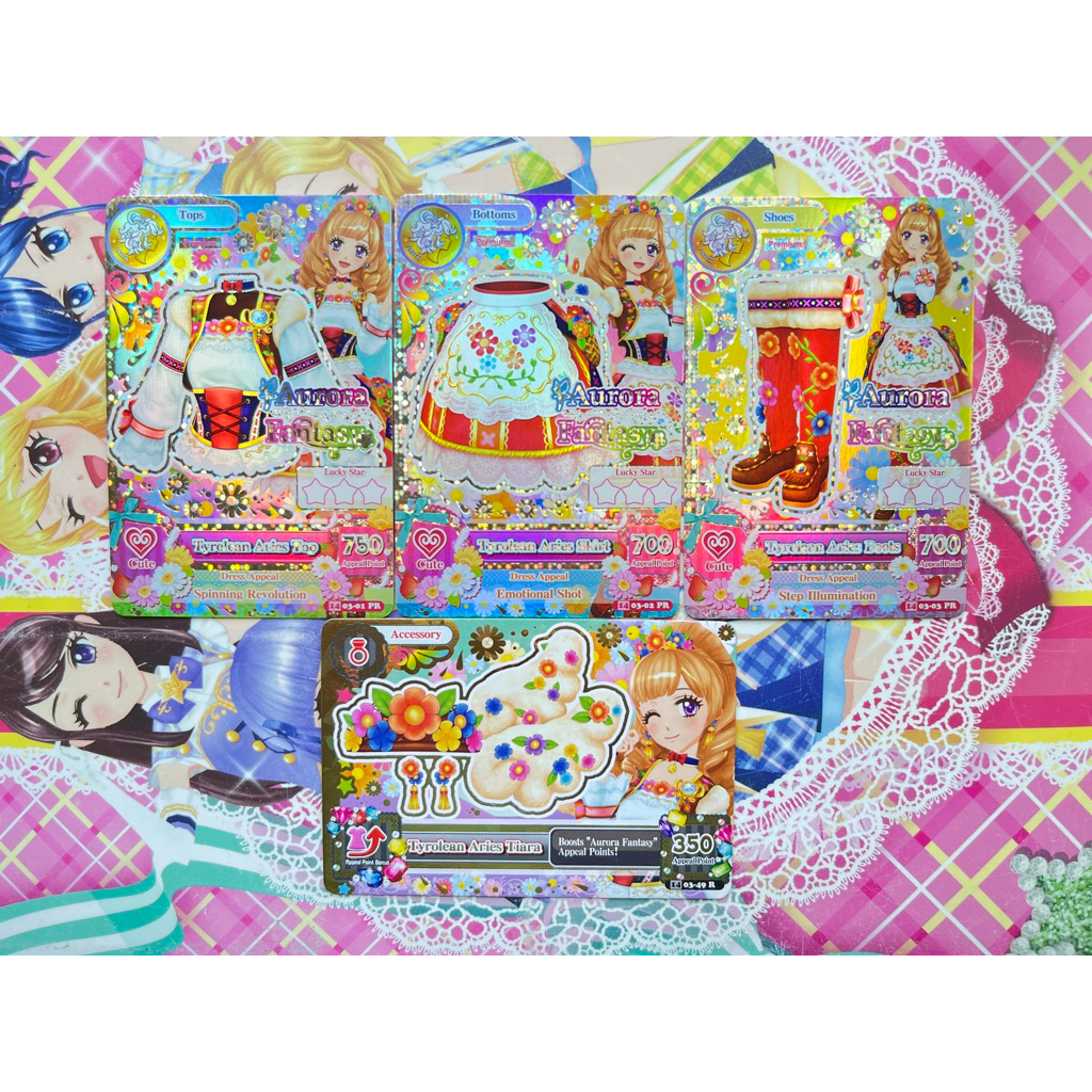 Kartu Aikatsu Premium Maria Himesato Tyrolean Aries Fullset Zodiak Consellation Aurora Fantasy Origi