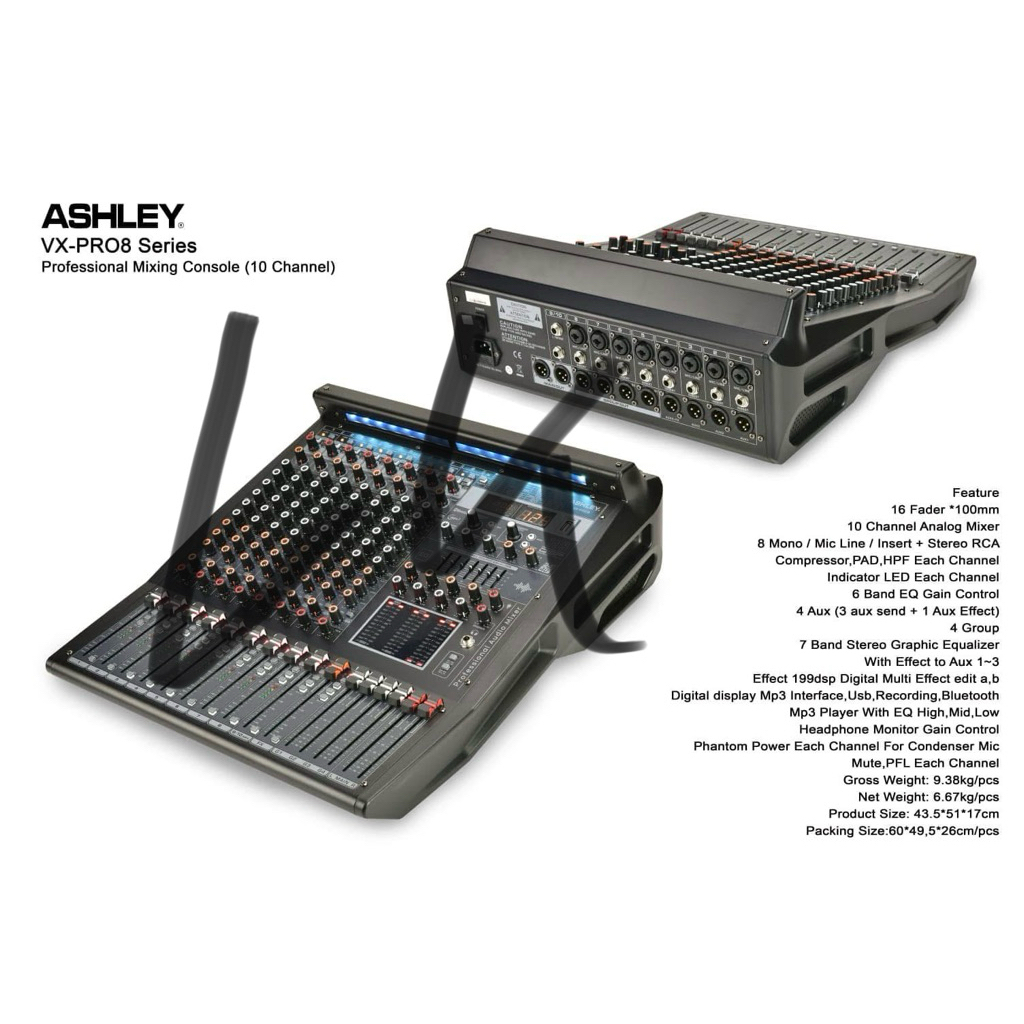 Mixer Ashley Vx8 pro mixer ashley