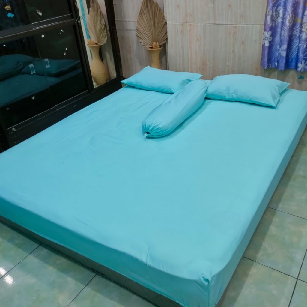 Sprei tinggi 40cm/ Sprei Doubel karet tinggi 40cm/Sprei anti geser tinggi 40cm 90x200 100x200 120x20