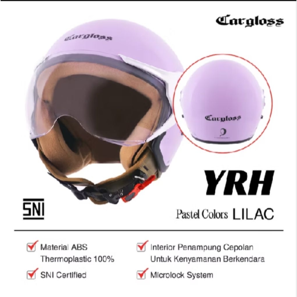 Cargloss YRH Hijab Helm Half - Lilac