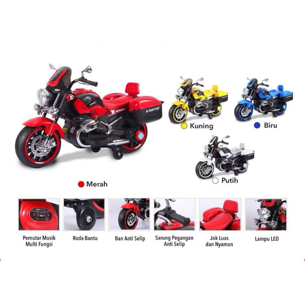 KHUSUS AREA PINANG-BINTAN Motor Aki Anak 12V EXOTIC HARLEY DAVIDSON POLICE POLISI