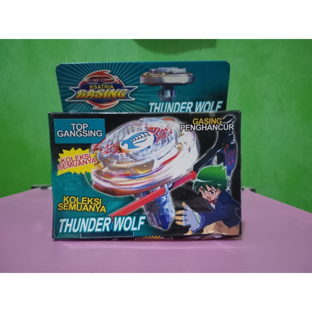 Gasing BEYBLADE / KSATRIA GASING - THUNDER WOLF - Murah Retro Vintage Rare Koleksi Mainan Anak Anak 