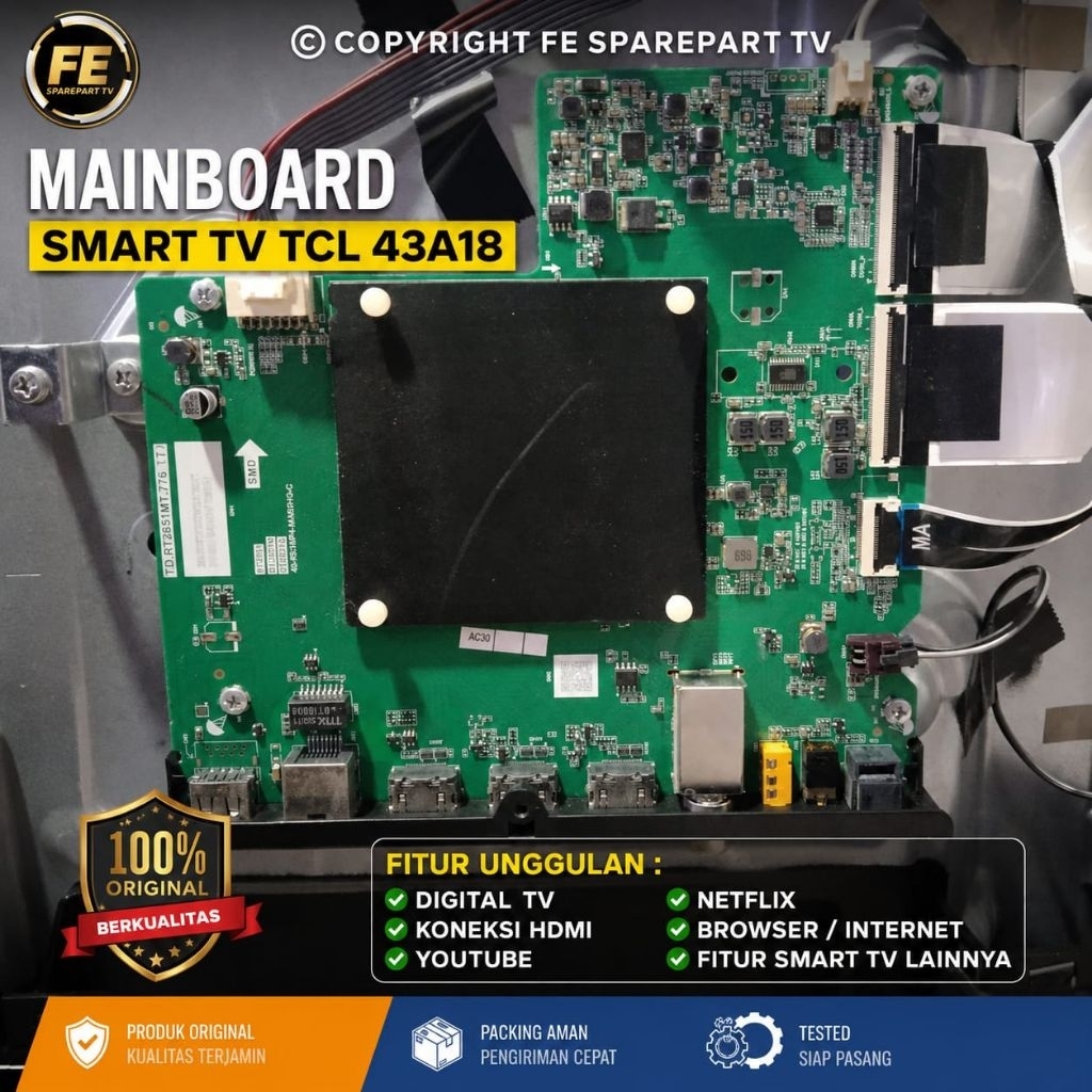 MAINBOARD SMART TV LED TCL 43A18 - MOTHERBOARD - MB SMART TV LED TCL 43A18