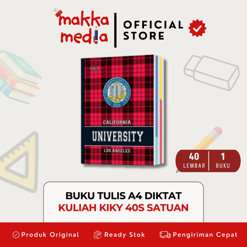 (Satuan) Buku Tulis Diktat A4 Kiky 40 Lembar | Buku Tulis Kuliah A4