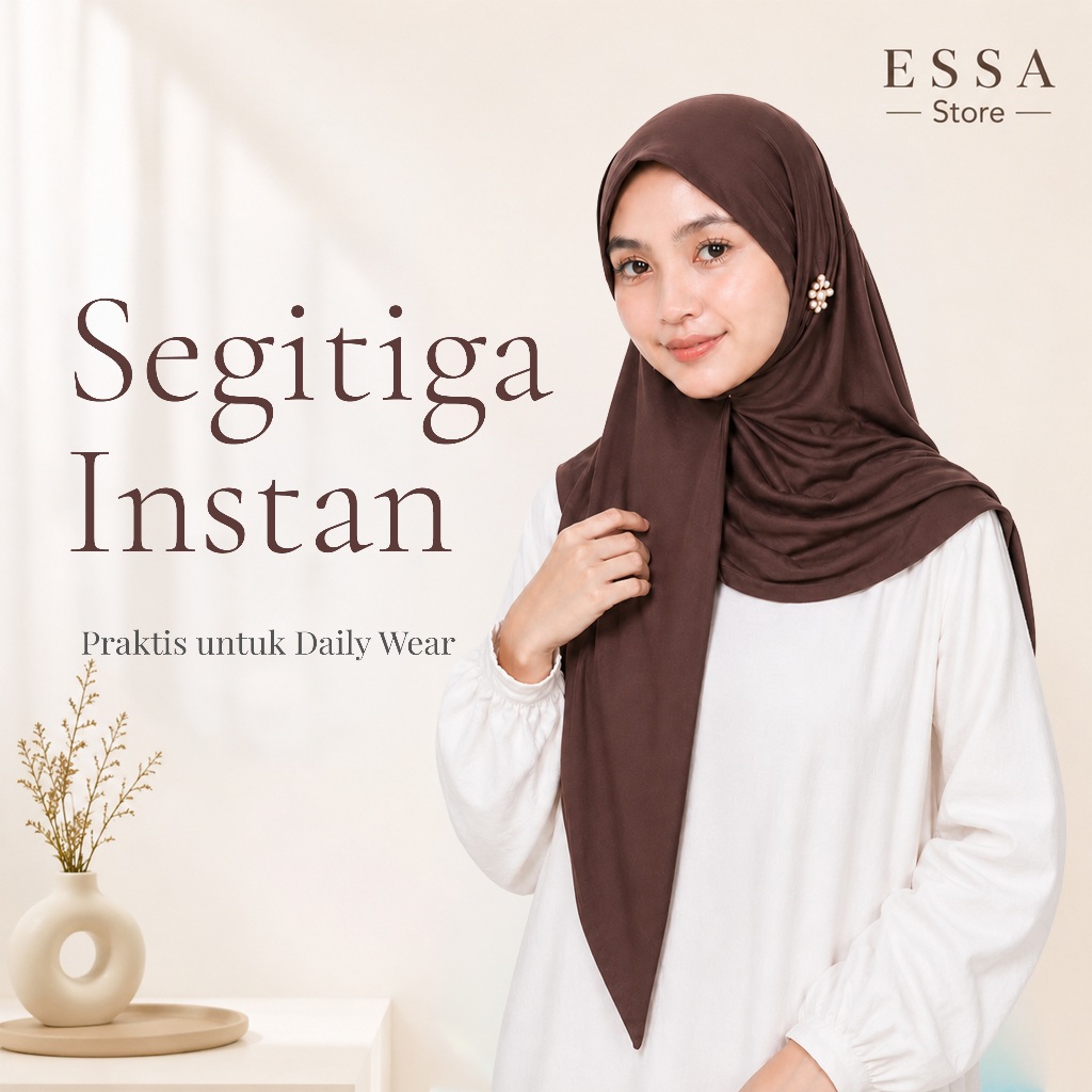 ESSA Hijab Segitiga Instan Jersey Premium Flowy Banyak Style