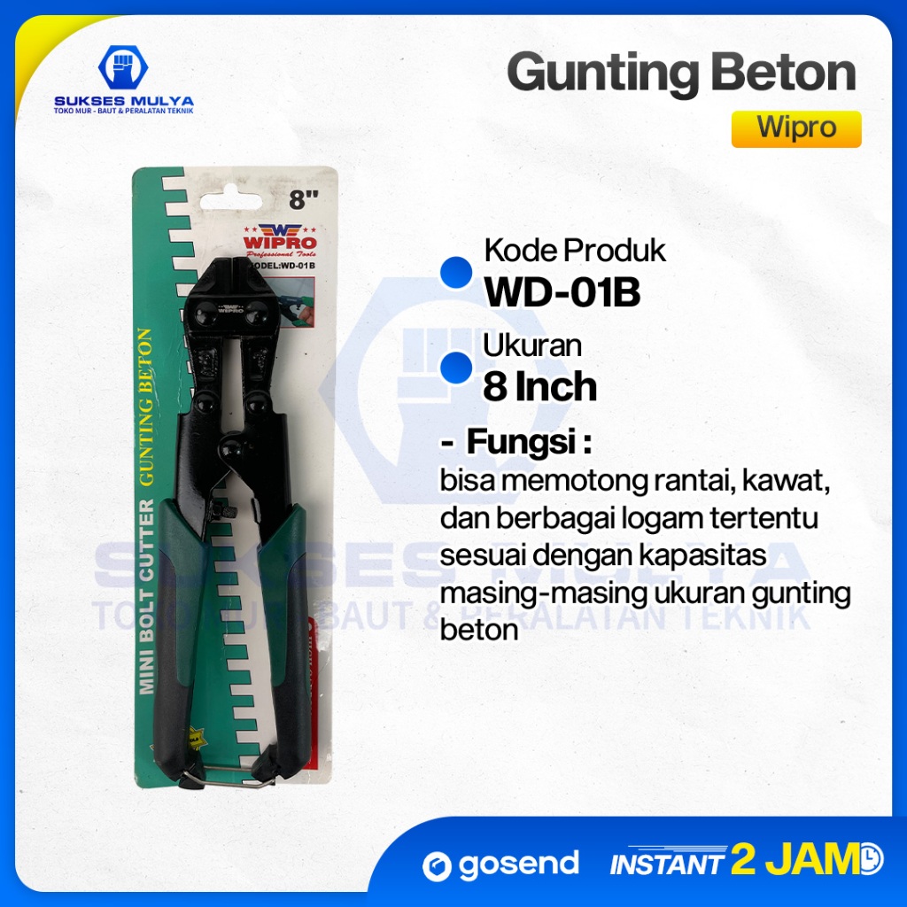 GUNTING BETON 8" WIPRO