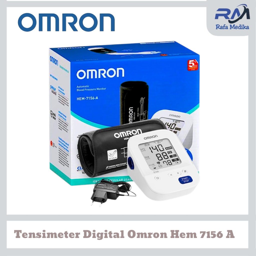 Tensimeter Digital Omron HEM-7156A  Tensimeter Digital Deluxe Plus Adaptor Omron 7156A