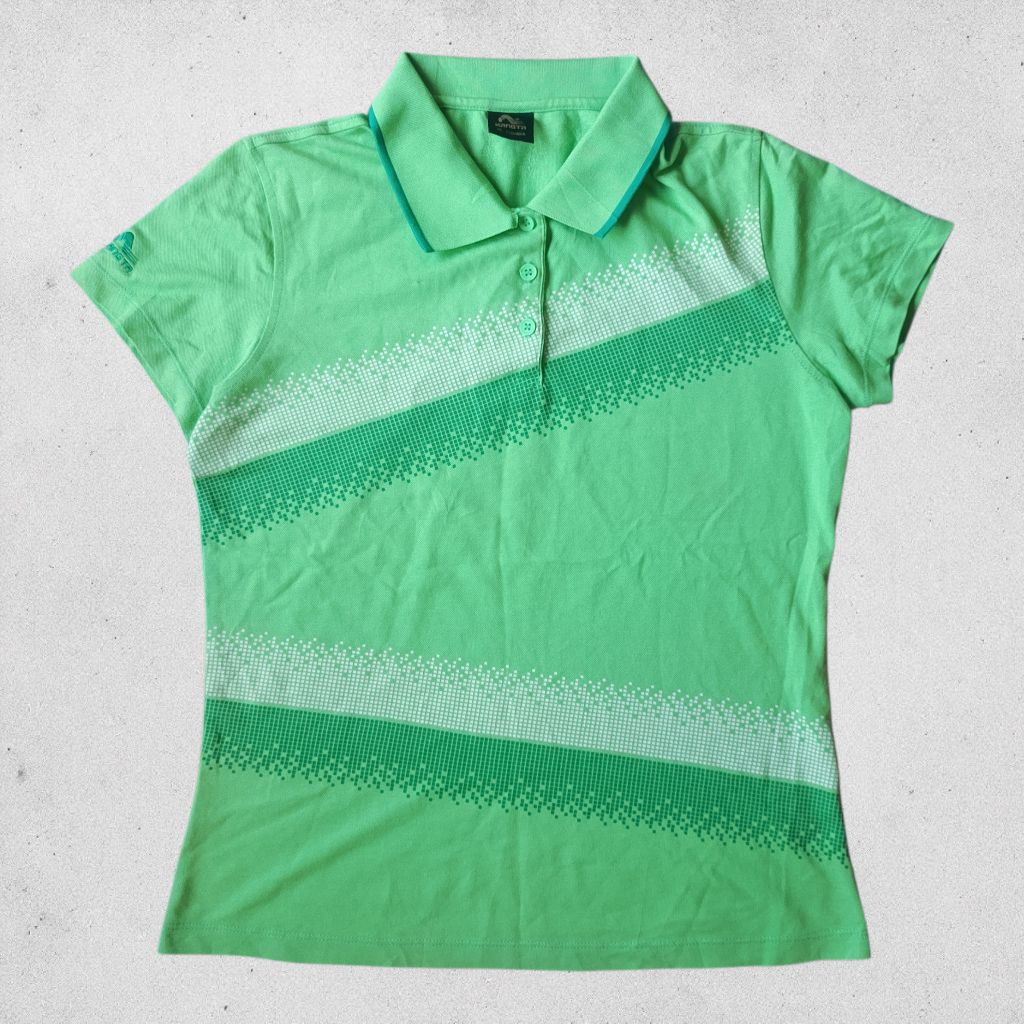 Kangta Kaos Polyester Jersey Polo Wanita Size S Hijau Kangta T-shirt Polo Women Green