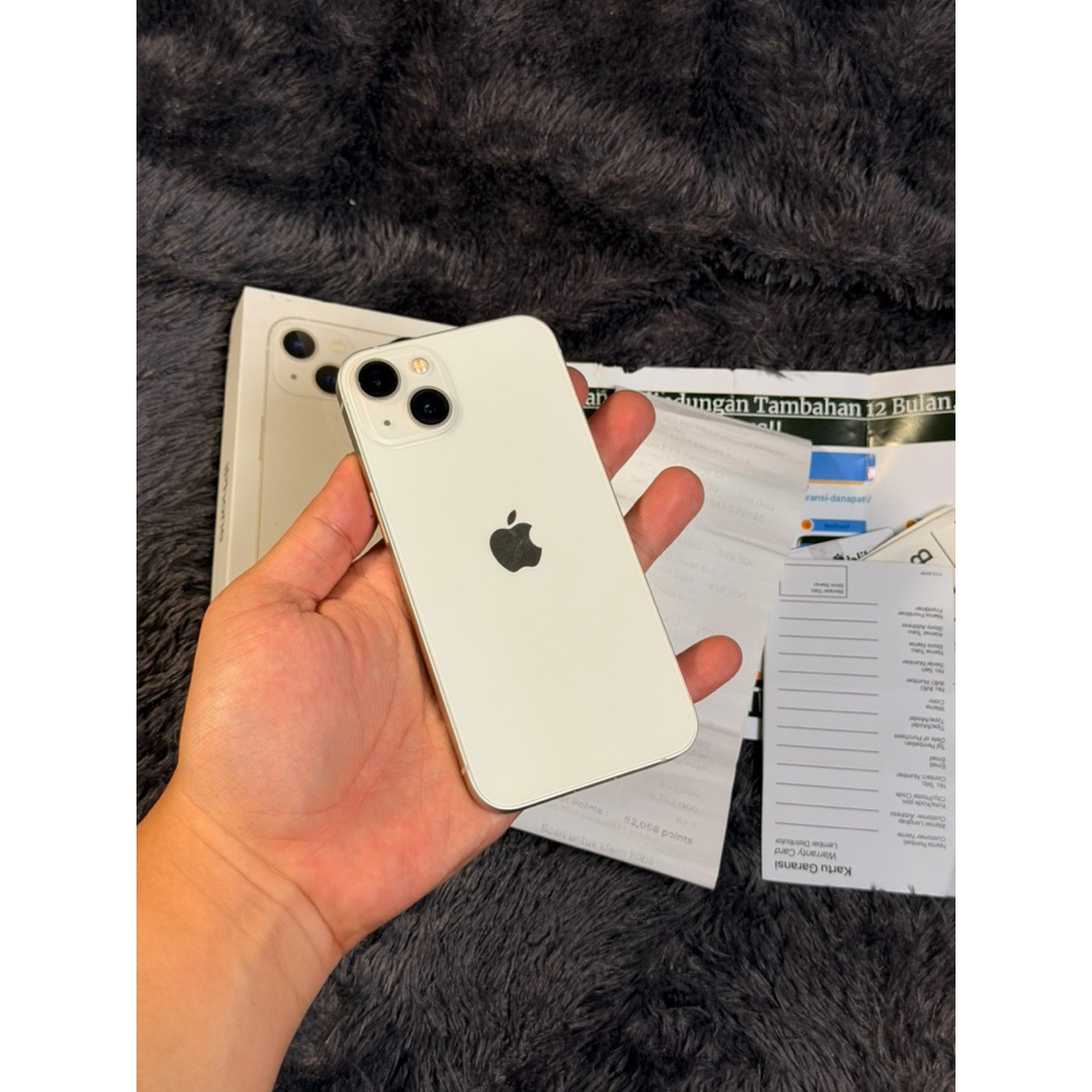 iphone 13 128 gb blibli starlight + masih ada garansi tambahan blibli 12 bulan