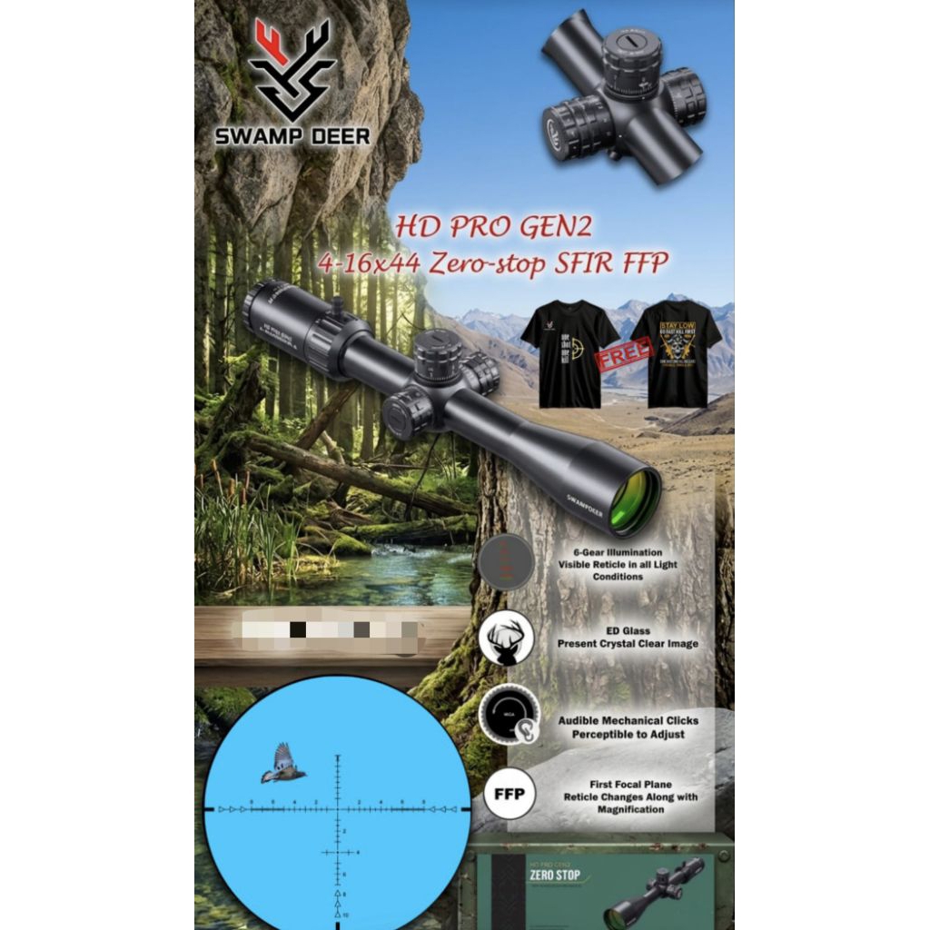 SWAMPDEER HD PRO GEN2 4-16X44 SFIR FFP