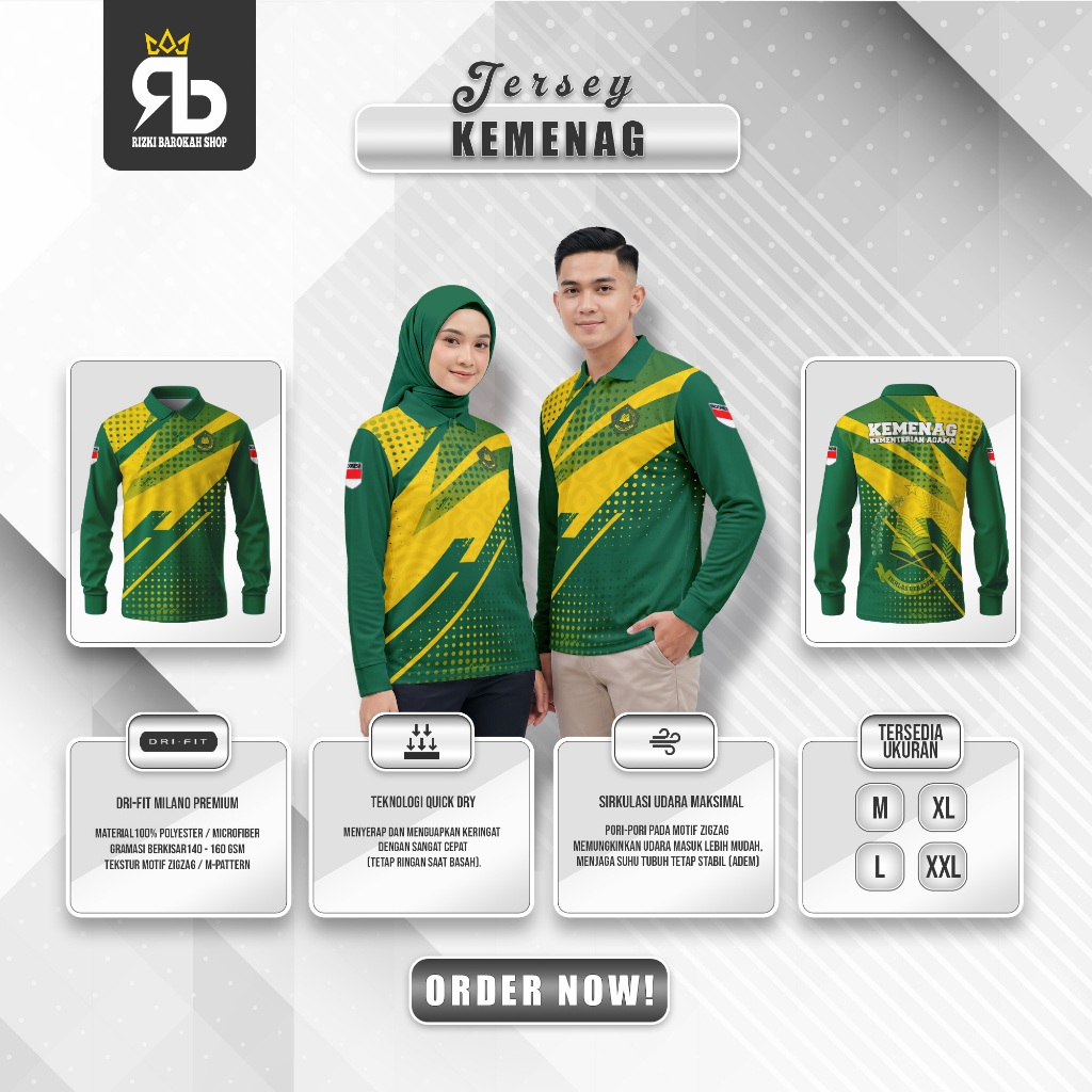 JERSEY KEMENTERIAN AGAMA/JERSEY KEMENDAG PANJANG/JERSEY LAPANGAN /KAOS OLAH RAGA PANJANG/KAOS SANTAI