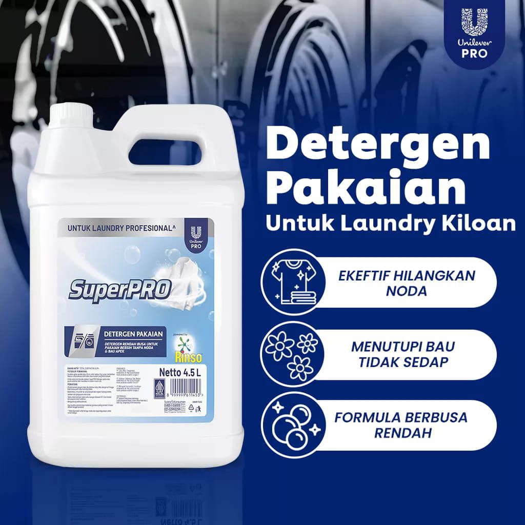 Rinso Superpro Deterjen Matic Cair Jerigen 4500ML