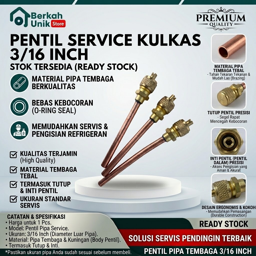 PENTIL KULKAS 3/16/ Freezer ukuran Pipa 3/16
