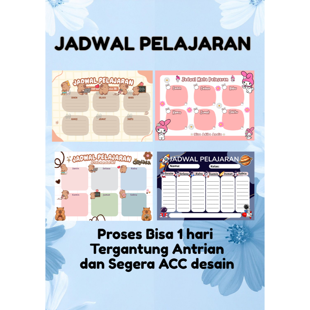 Jadwal Pelajaran Sekolah-Jadwal Mata Pelajaran Sekolah