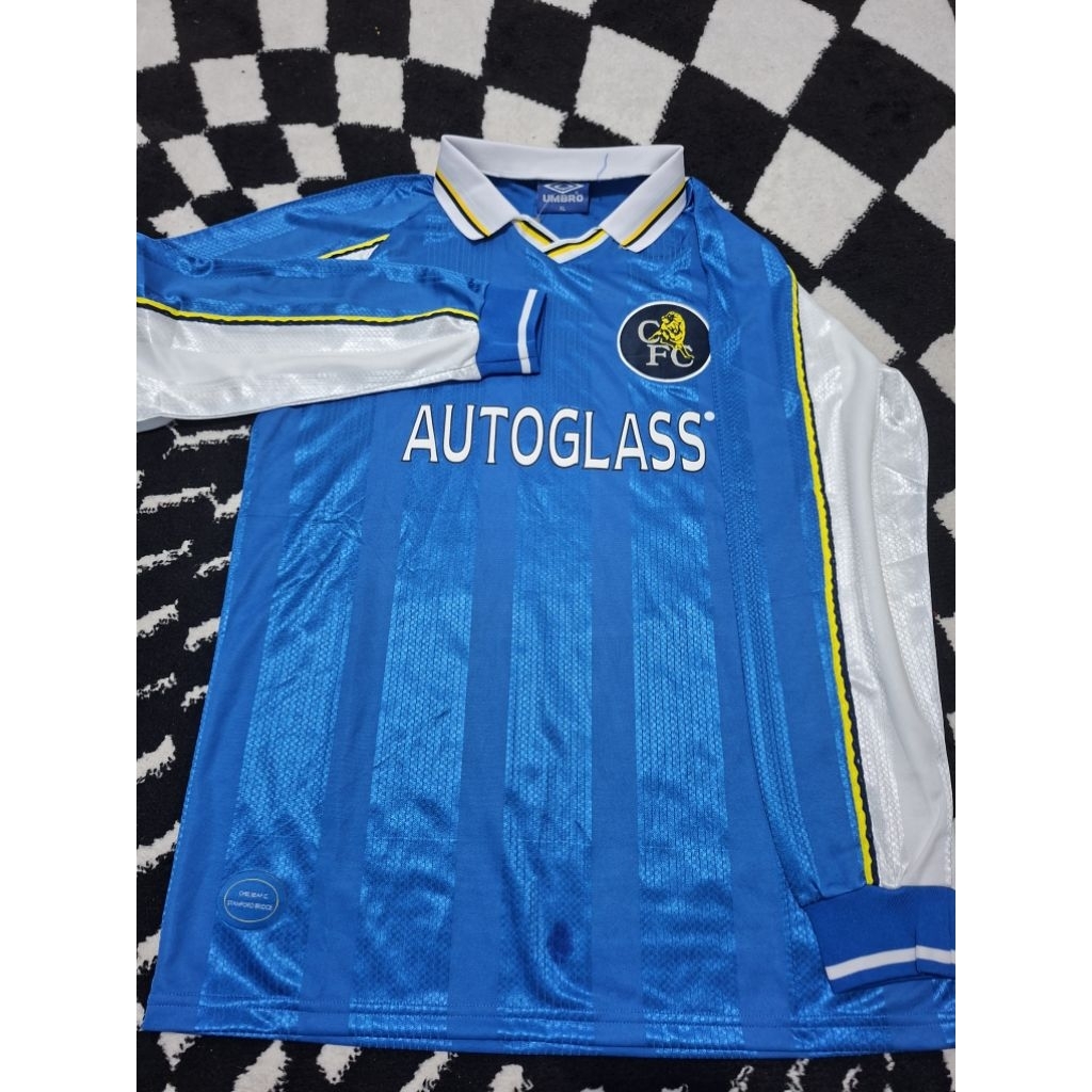 jersey retro chelsea 1998 LONGSLEEVE (retro/vintage bahan premium)