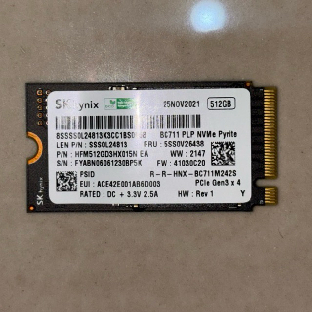 SSD NVME 512GB 2242