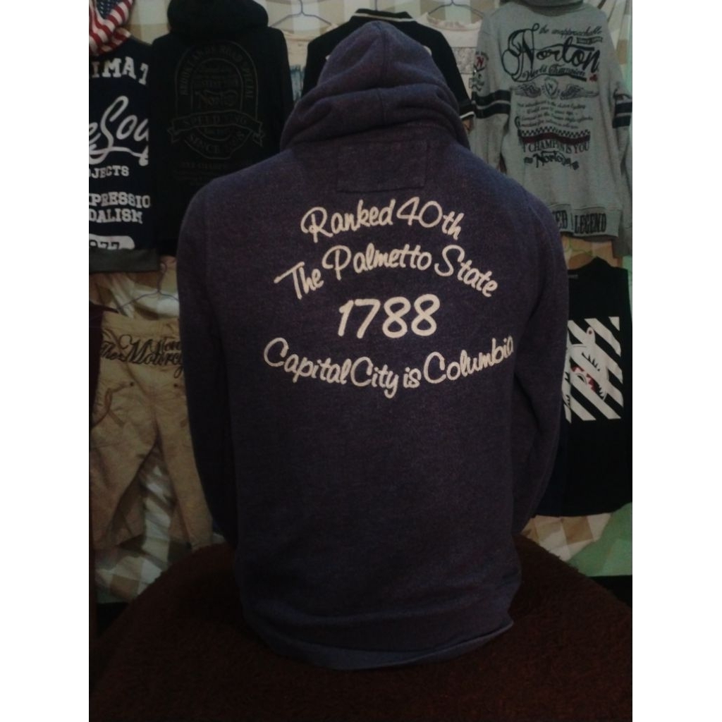 Hoodie Bikers Zipper Back Number